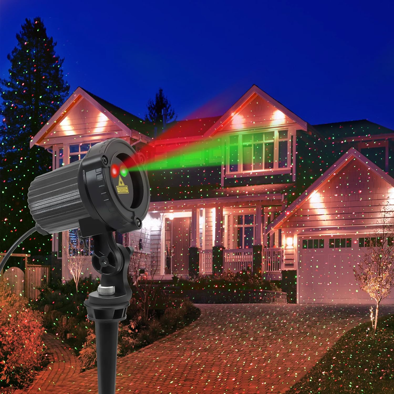 Laser Christmas Projector Lights Outdoor – Patio & Garden Star Light, IP65 Weatherproof Holiday Decor