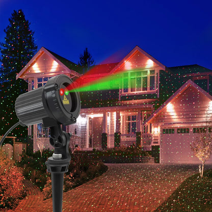 Laser Christmas Projector Lights Outdoor – Patio & Garden Star Light, IP65 Weatherproof Holiday Decor