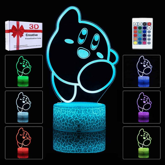 Luminara 3D Illusion Lamp – Modern Bedroom Decor Accent, 16-Color LED Mood Light with Remote and Dimmer