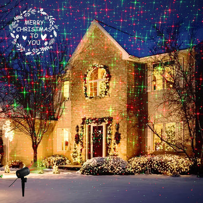 LaserChristmas Star Projector – One Piece Holiday Decor, Stake and Forget with Built in Timer, Clean Matte Finish