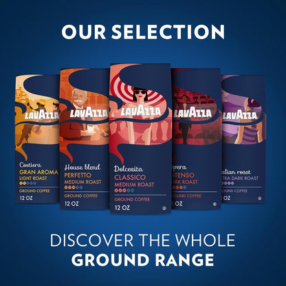 Lavazza Dolcevita Classico Ground Coffee – Office Break Room Medium Roast for Shared Morning Brews, 12oz Bag