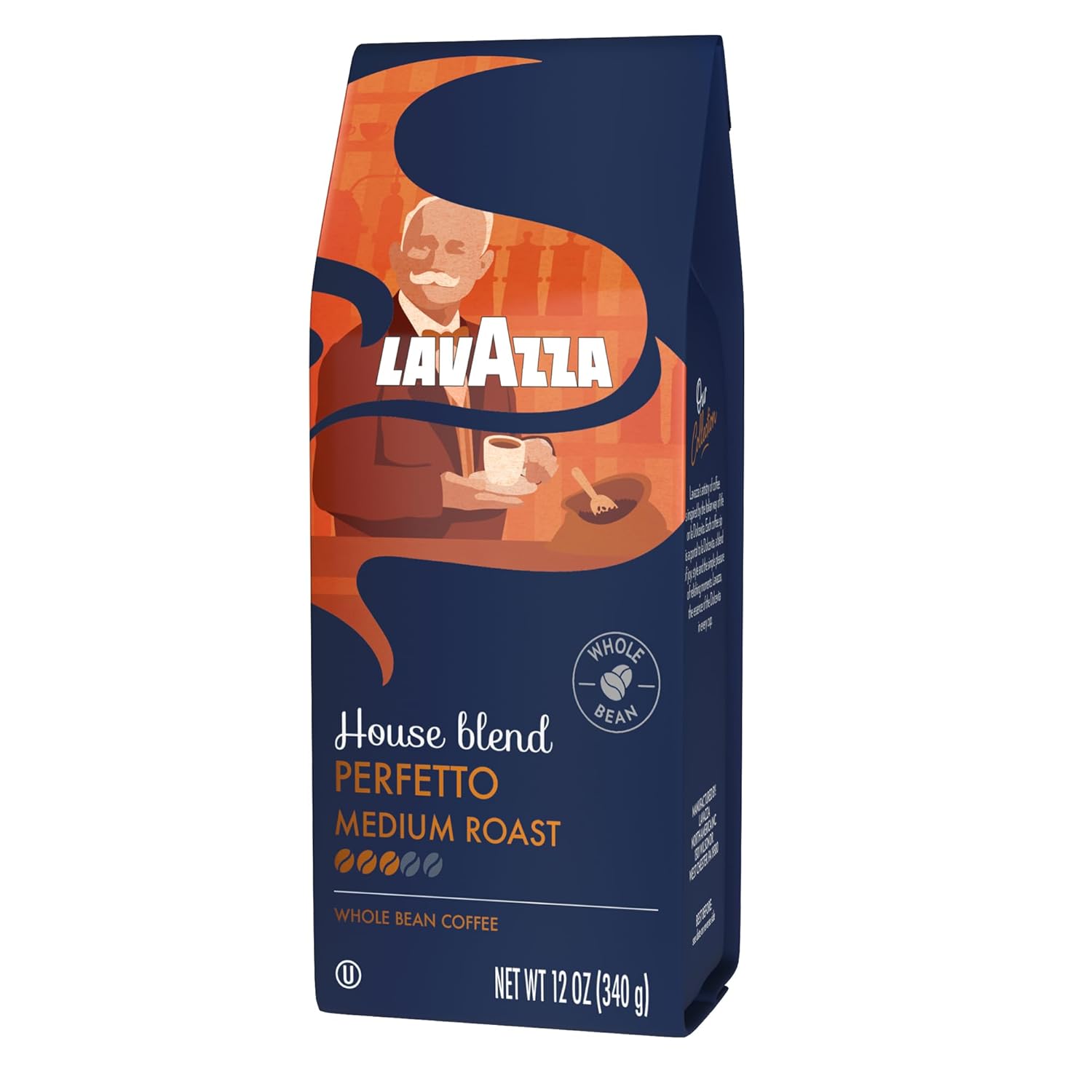 Lavazza House Blend Perfetto Whole Bean Coffee 12oz – Italian Heritage Birthday Gift for Coffee Lovers, Premium Drip Brew for Gifting