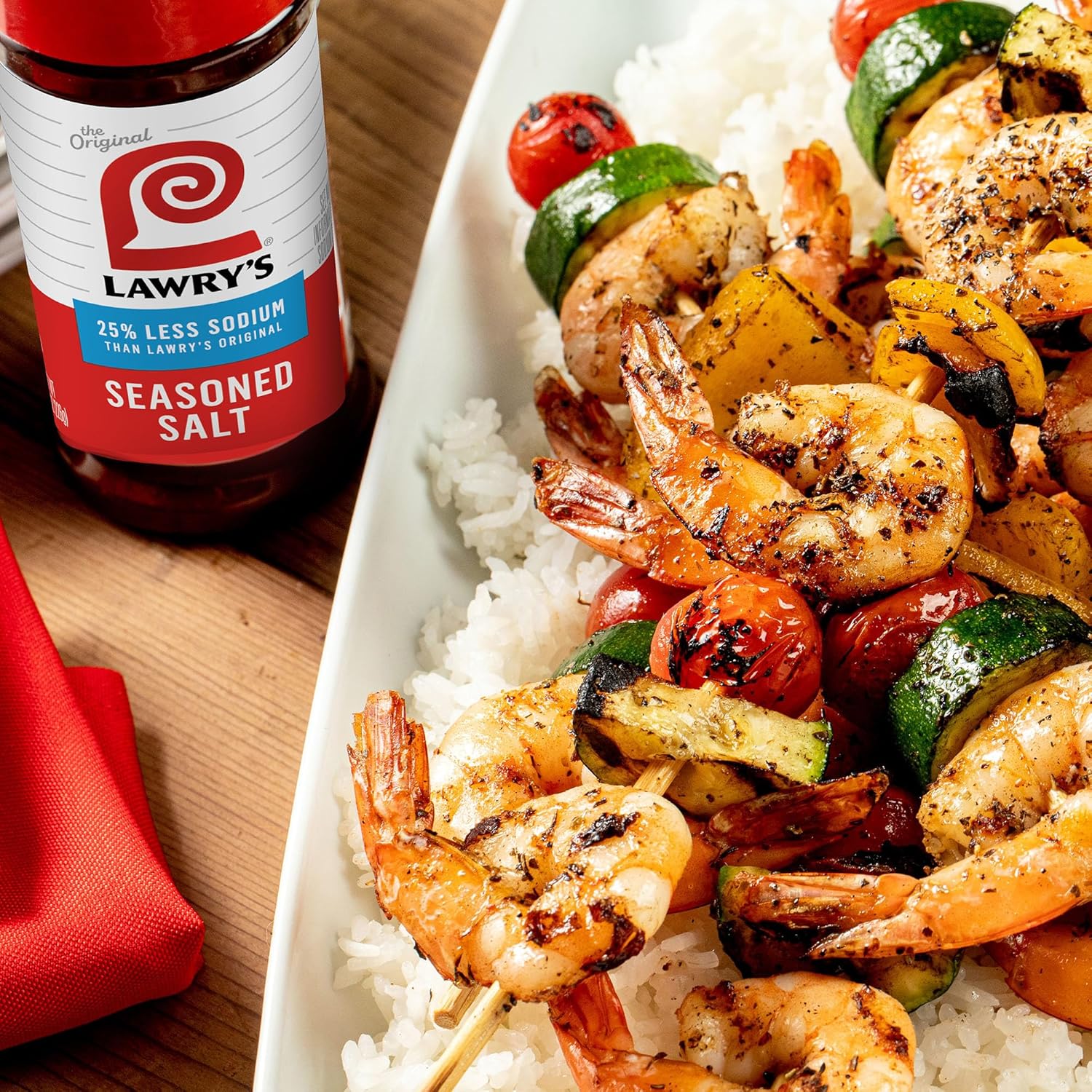 Lawry's 25% Less Sodium Seasoned Salt – One-Bottle Seasoning for Faster Weeknight Meal Prep