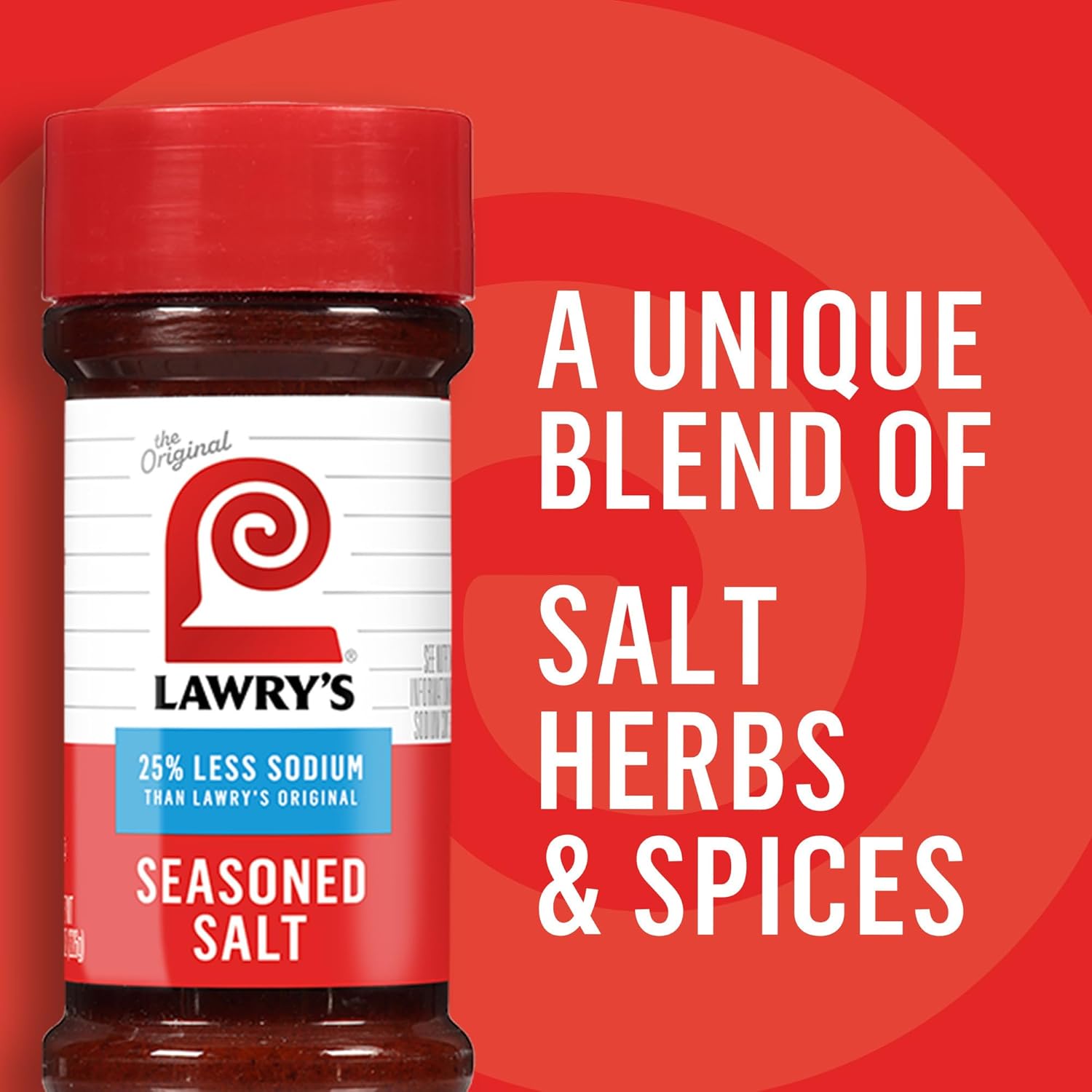 Lawry's 25% Less Sodium Seasoned Salt – One-Bottle Seasoning for Faster Weeknight Meal Prep