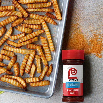 Lawry's 25% Less Sodium Seasoned Salt – One-Bottle Seasoning for Faster Weeknight Meal Prep