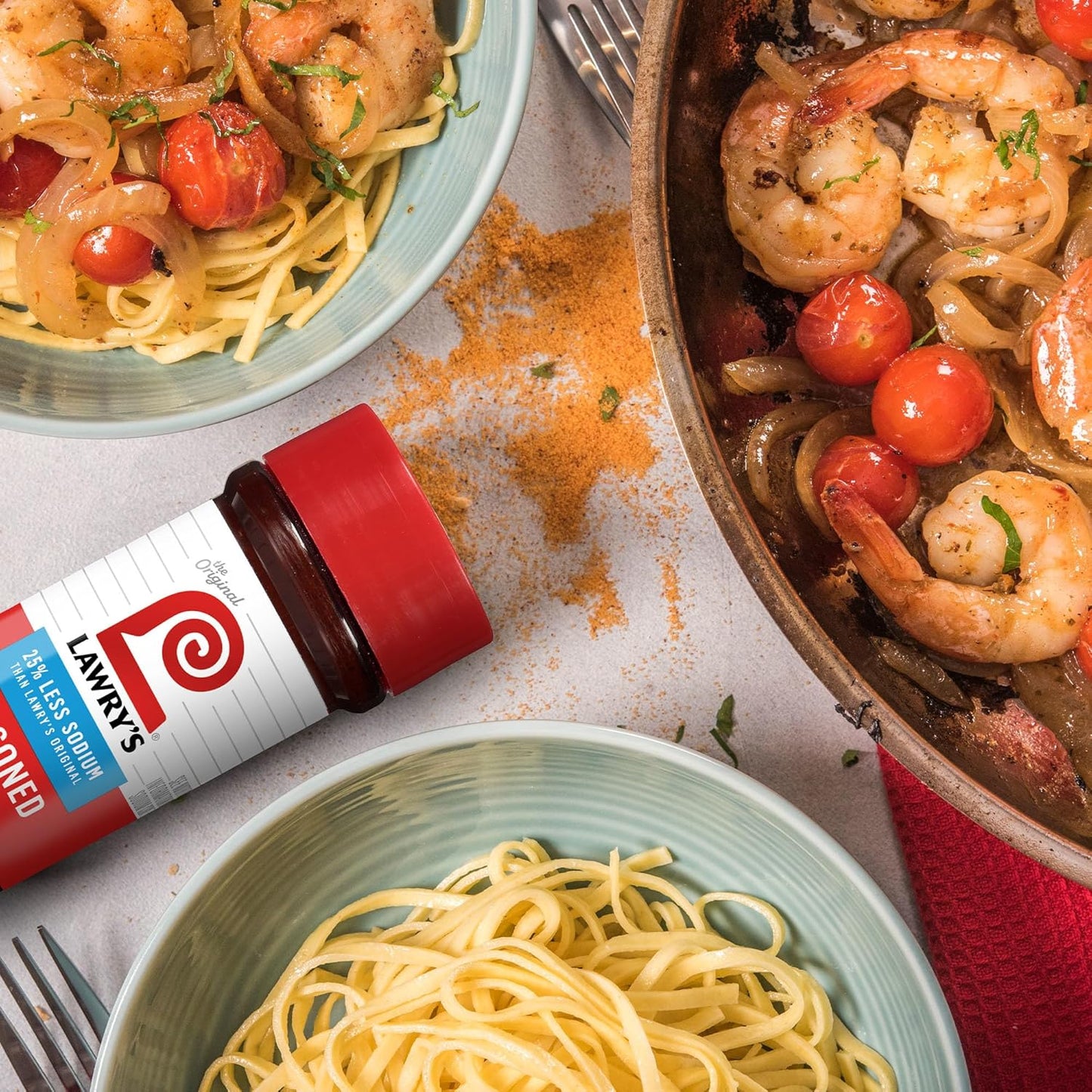Lawry's 25% Less Sodium Seasoned Salt – One-Bottle Seasoning for Faster Weeknight Meal Prep