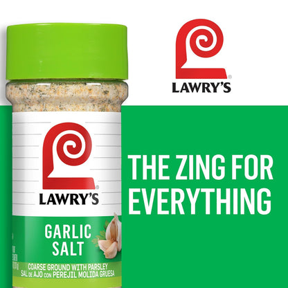 Lawry's Garlic Salt – Practical Housewarming Gift for Home Cooks, Coarse Ground Garlic and Parsley, 11 oz