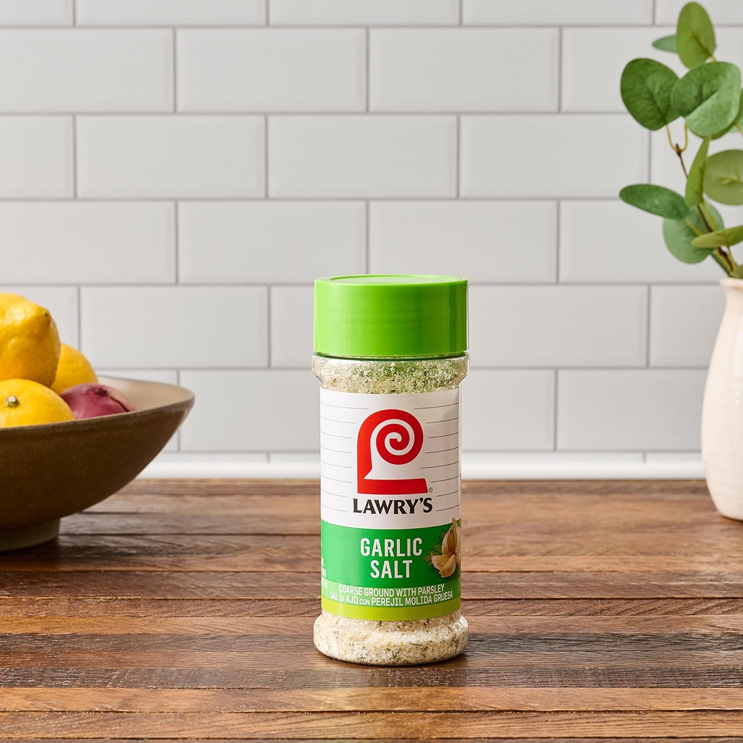 Lawry's Garlic Salt – Practical Housewarming Gift for Home Cooks, Coarse Ground Garlic and Parsley, 11 oz
