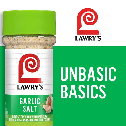 Lawry's Garlic Salt – Practical Housewarming Gift for Home Cooks, Coarse Ground Garlic and Parsley, 11 oz