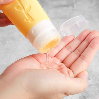 TrailHive Travel Bottles Kit - Road Trip Essentials, TSA Approved Squeezable Containers for Hiking and Camping