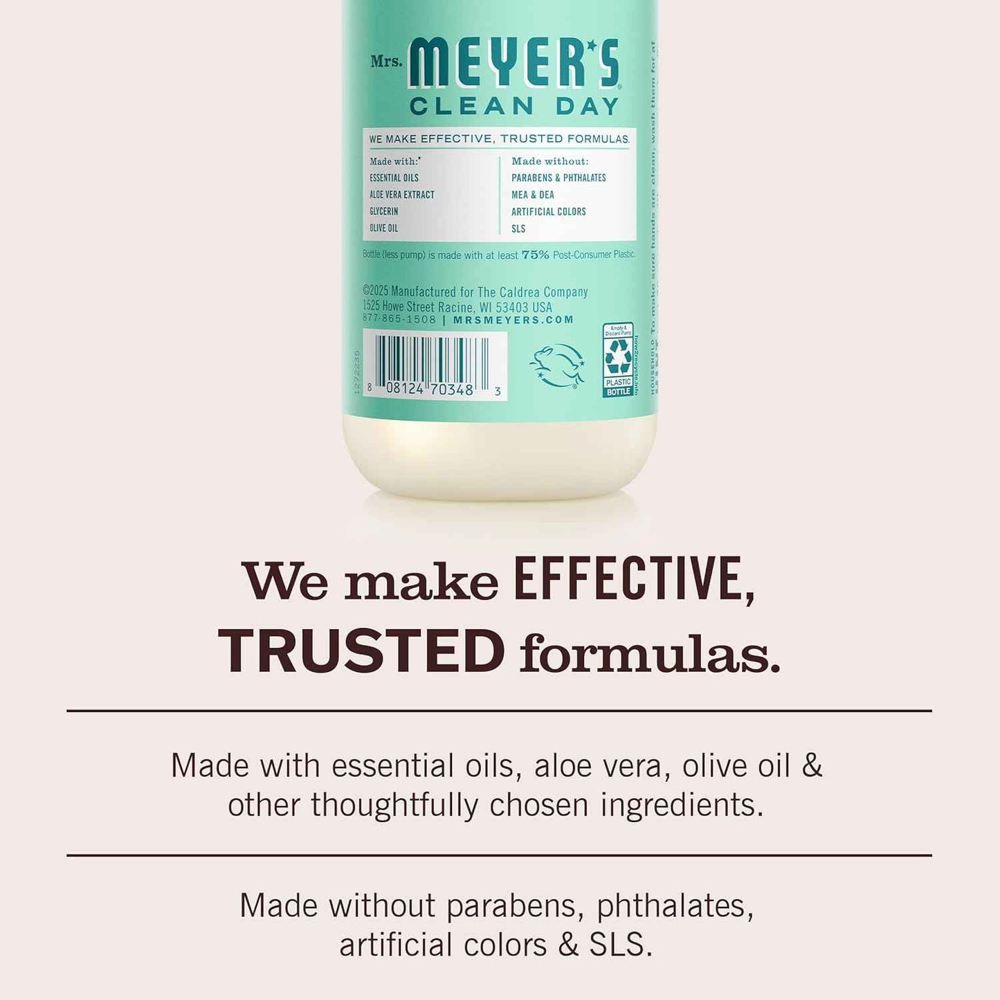 Mrs. Meyer's Clean Day Hand Soap, Mint Scent, 12.5 fl oz – Thoughtful Housewarming Gift for New Homeowners and Hosts