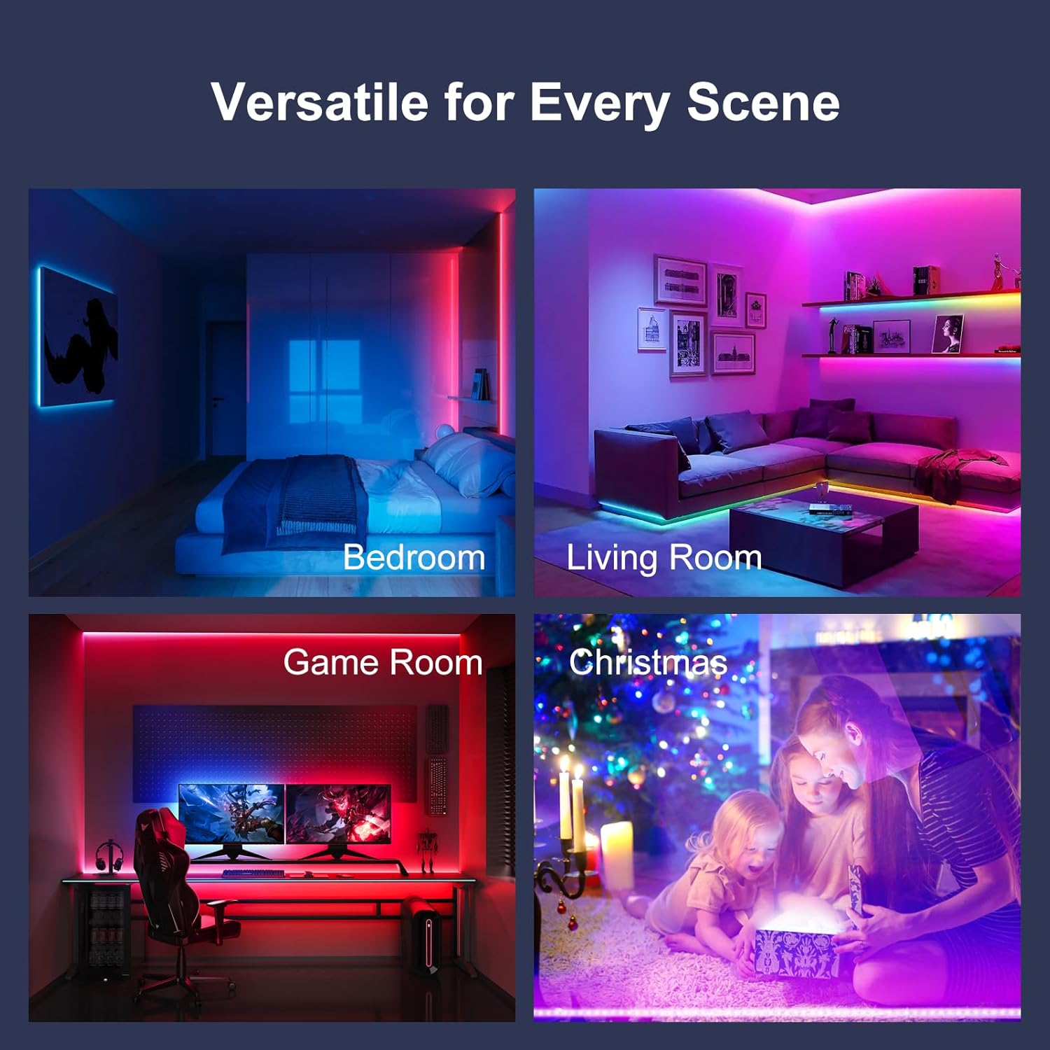 LEBOSP LED Strip Lights – Birthday & Housewarming Gift, Music Sync Smart Light for Her