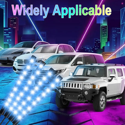 LED Car Interior Lights, Valentine's Day Gift for Car Lovers, 16 Million Color Music Sync Strip Lights with USB & Cigarette Lighter Adapter