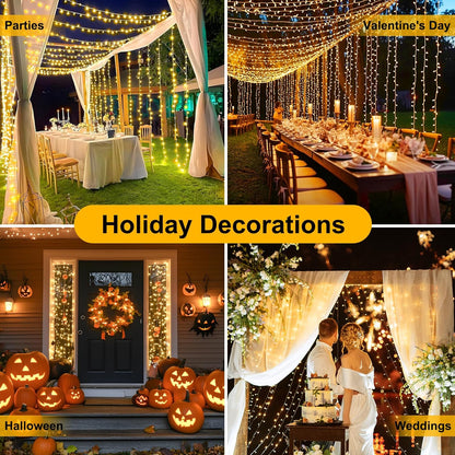 LED Fairy String Lights for Living Room Aesthetic, 8 Modes Warm White Twinkle for Cozy Home Ambiance
