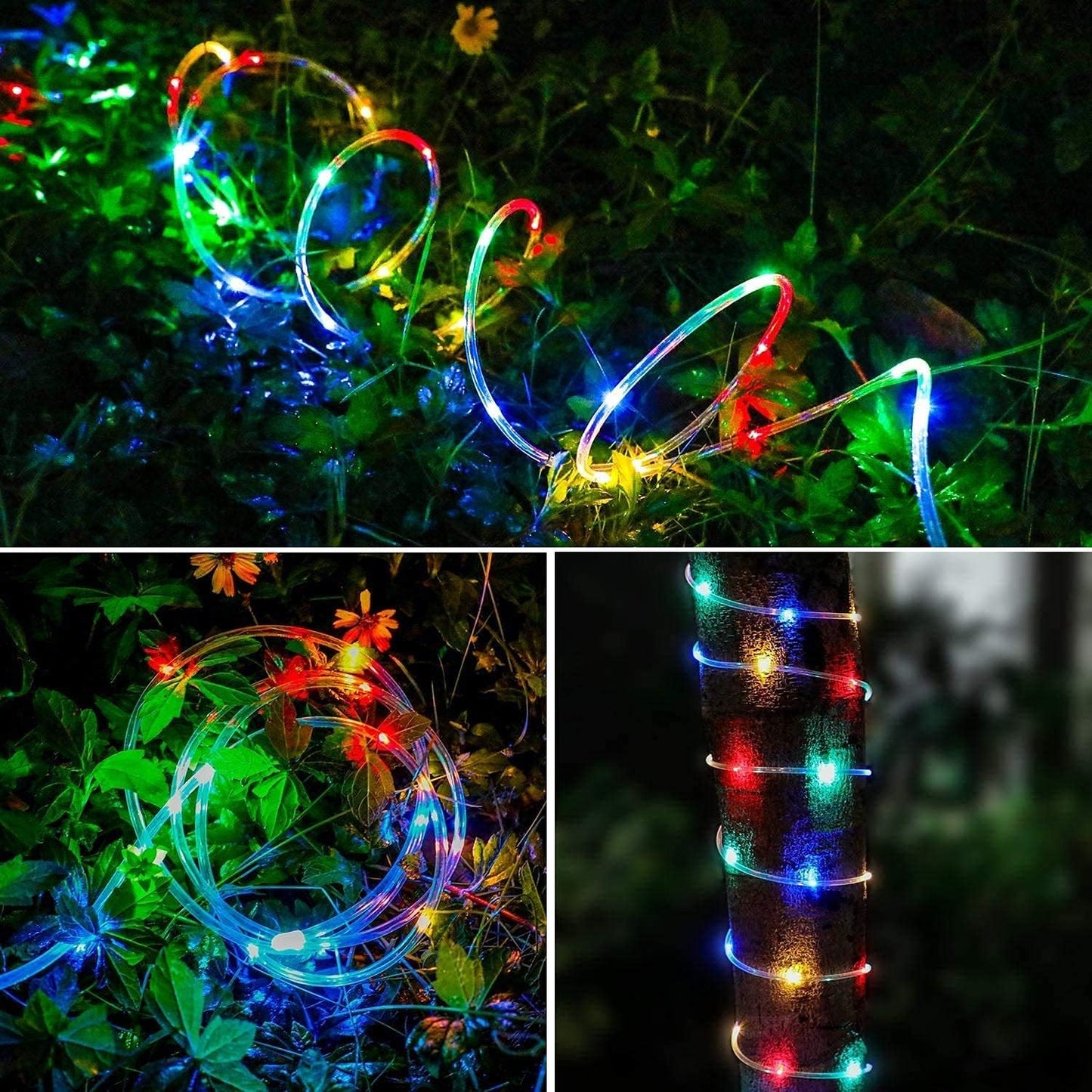 LED Rope Lights Battery Operated 40Ft Waterproof String Lights for Camping Tent Campsite and RV Awning