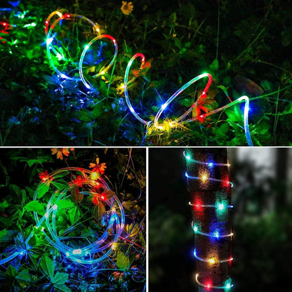 LED Rope Lights Battery Operated 40Ft Waterproof String Lights for Camping Tent Campsite and RV Awning