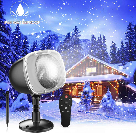 LuminScape Snowfall Projector – Fire-Free LED Night Light for Kids Bedroom and Nursery Window