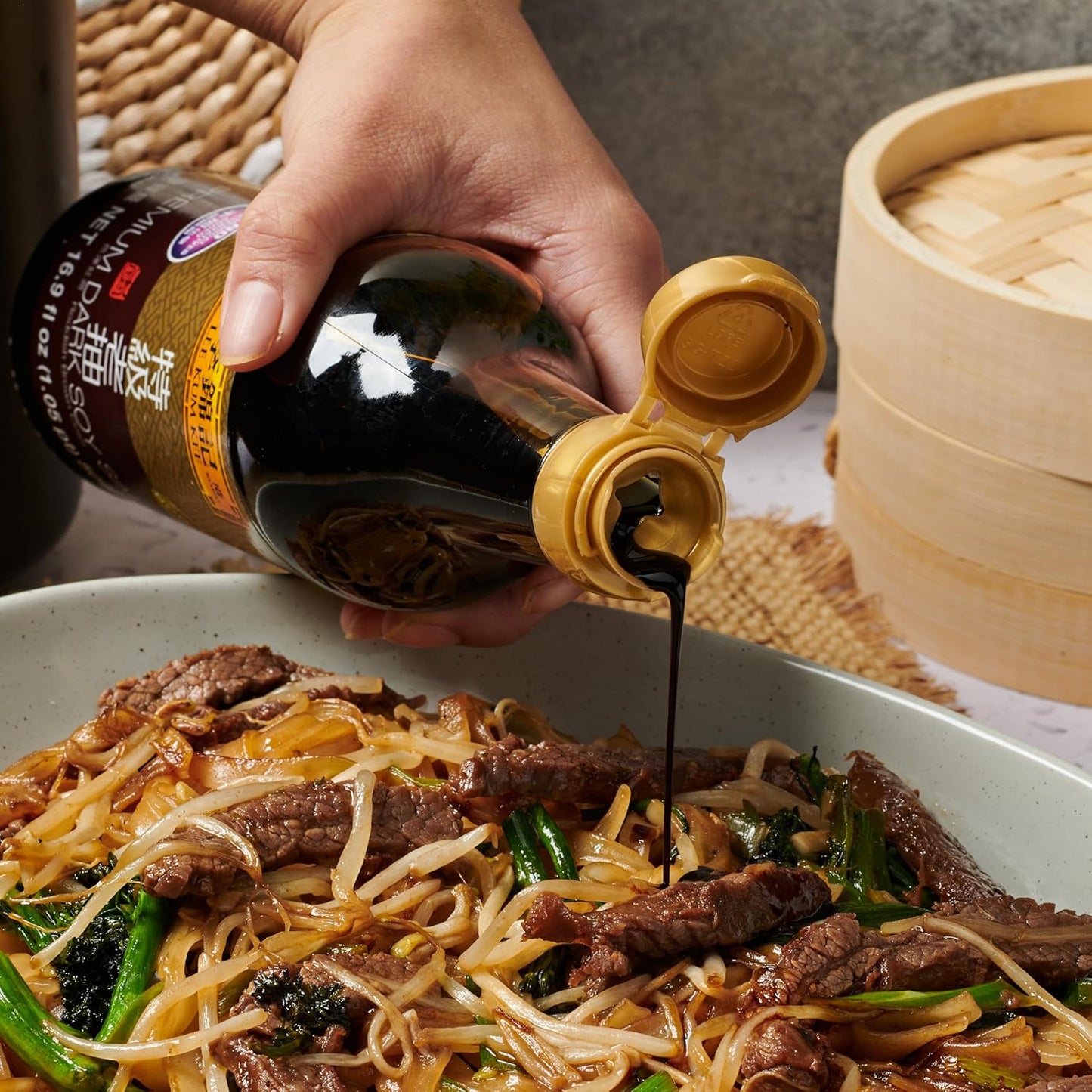 Lee Kum Kee Premium Dark Soy Sauce – Thoughtful Gourmet Gift for the Home Cook Who Has Everything, Elegant 16.9 oz Bottle