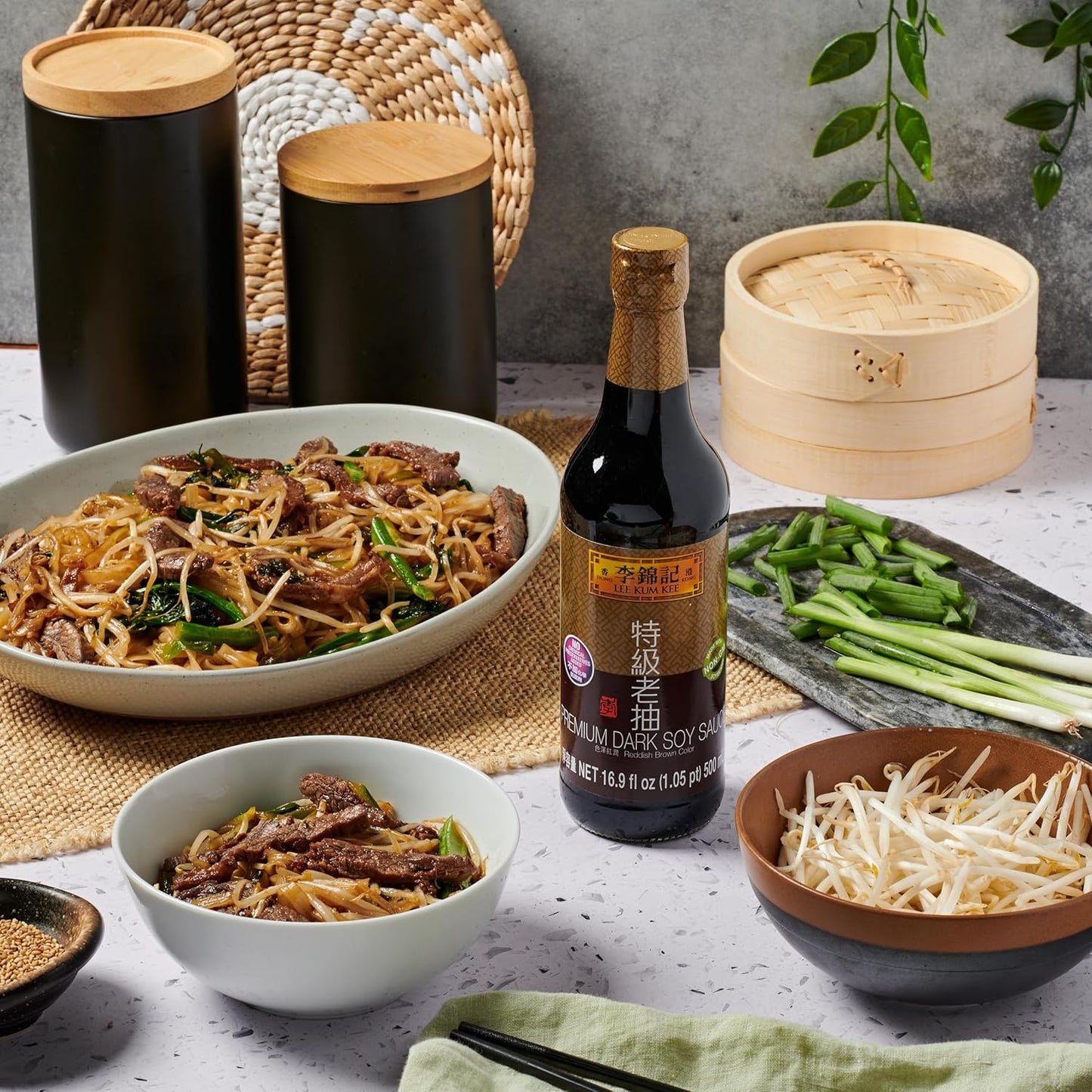 Lee Kum Kee Premium Dark Soy Sauce – Thoughtful Gourmet Gift for the Home Cook Who Has Everything, Elegant 16.9 oz Bottle