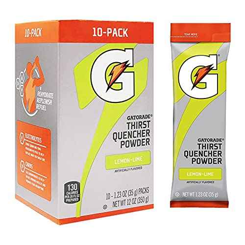 Gatorade Thirst Quencher Powder – Sweat Replacement Electrolytes for Training Days, 10 Stick Packs