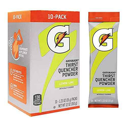 Gatorade Thirst Quencher Powder – Sweat Replacement Electrolytes for Training Days, 10 Stick Packs