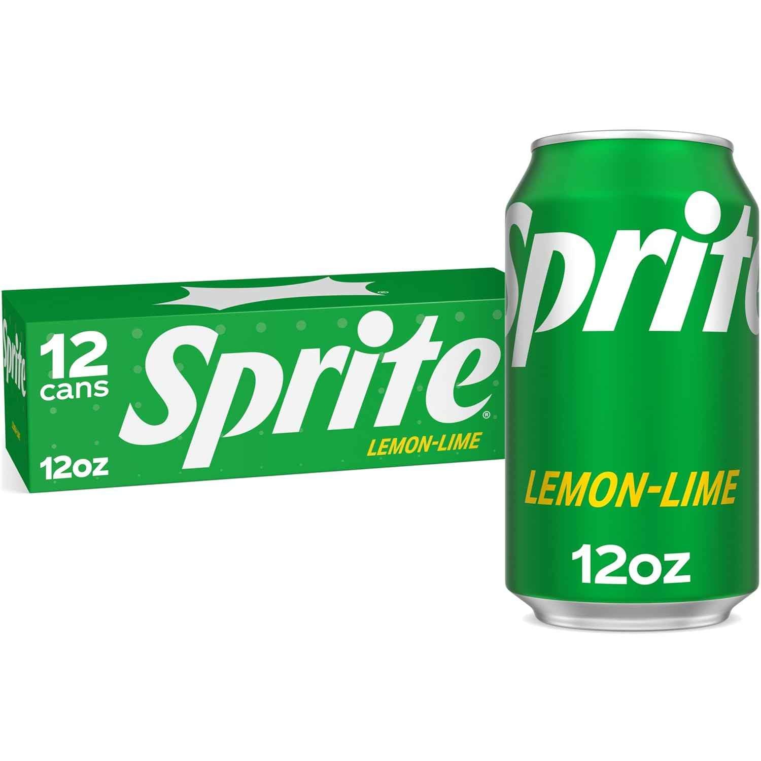 Sprite Zero Sugar – Caffeine-Free Zero Sugar Soda for Calorie-Conscious Drinkers, 12 oz, 12 Pack