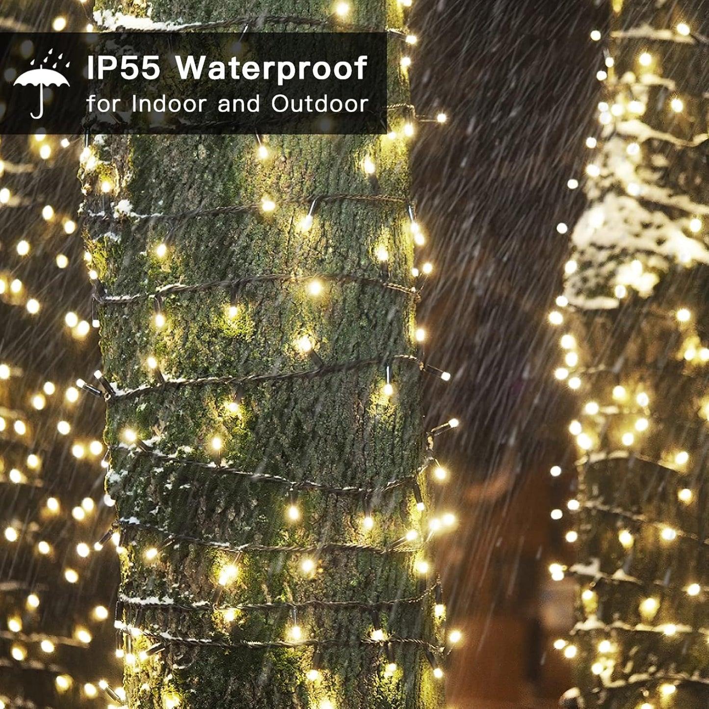LetsFunny 300 LED Outdoor String Lights 108FT – Waterproof Patio, Pergola and Garden Fairy Lights with 8 Modes and Remote