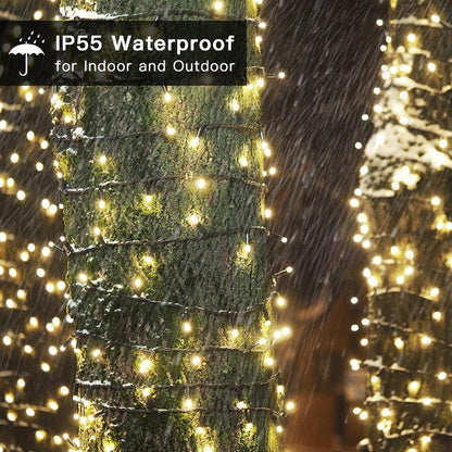 LetsFunny 300 LED Outdoor String Lights 108FT – Waterproof Patio, Pergola and Garden Fairy Lights with 8 Modes and Remote