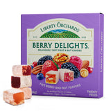 Liberty Orchards Berry Delights – Guilt-Free Vegan Snack for Afternoon Tea, Gluten-Free Berry & Nut Lokum 10 Oz