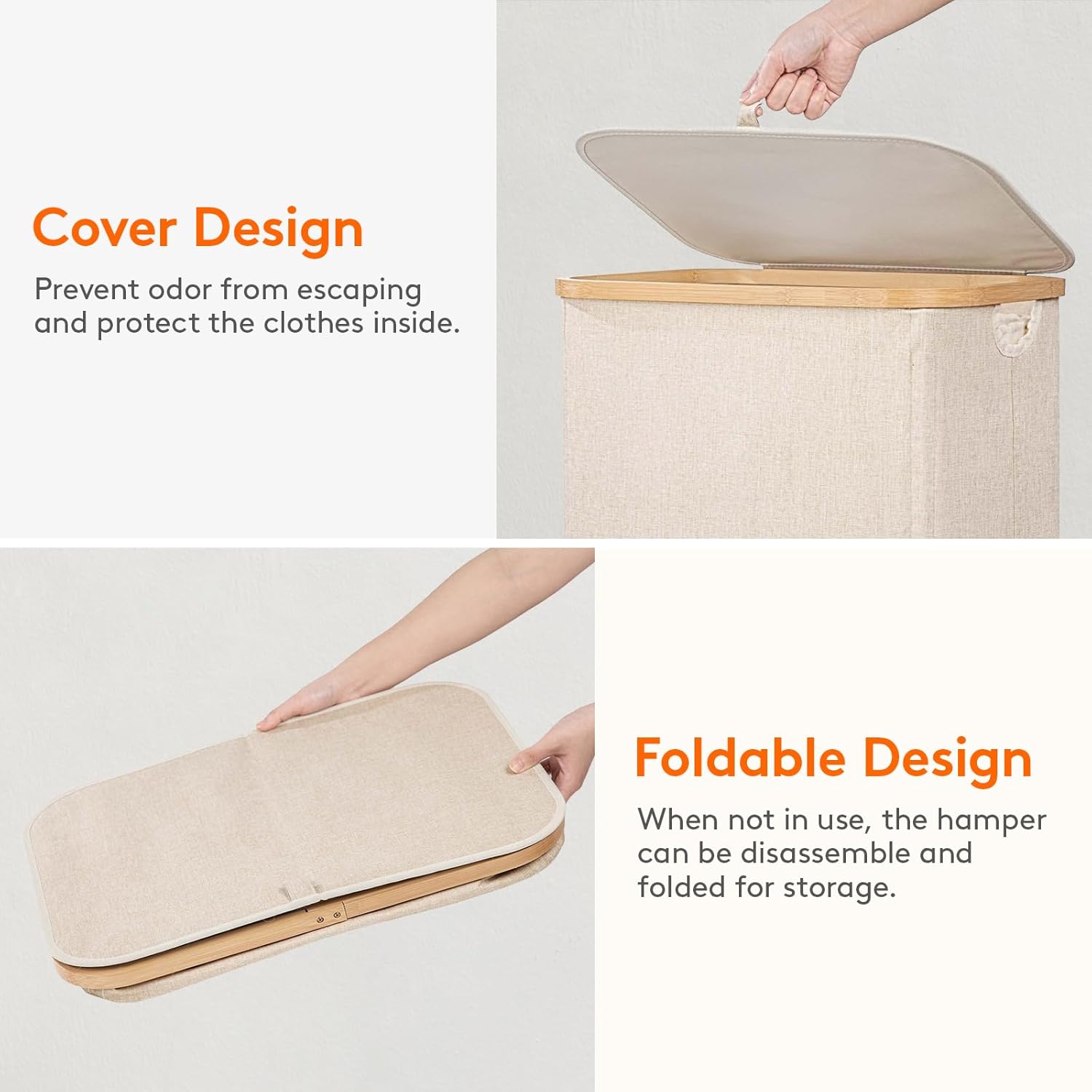 Lifewit Laundry Hamper with Removable Bag – Stylish Holiday Gift for College Students and New Grads