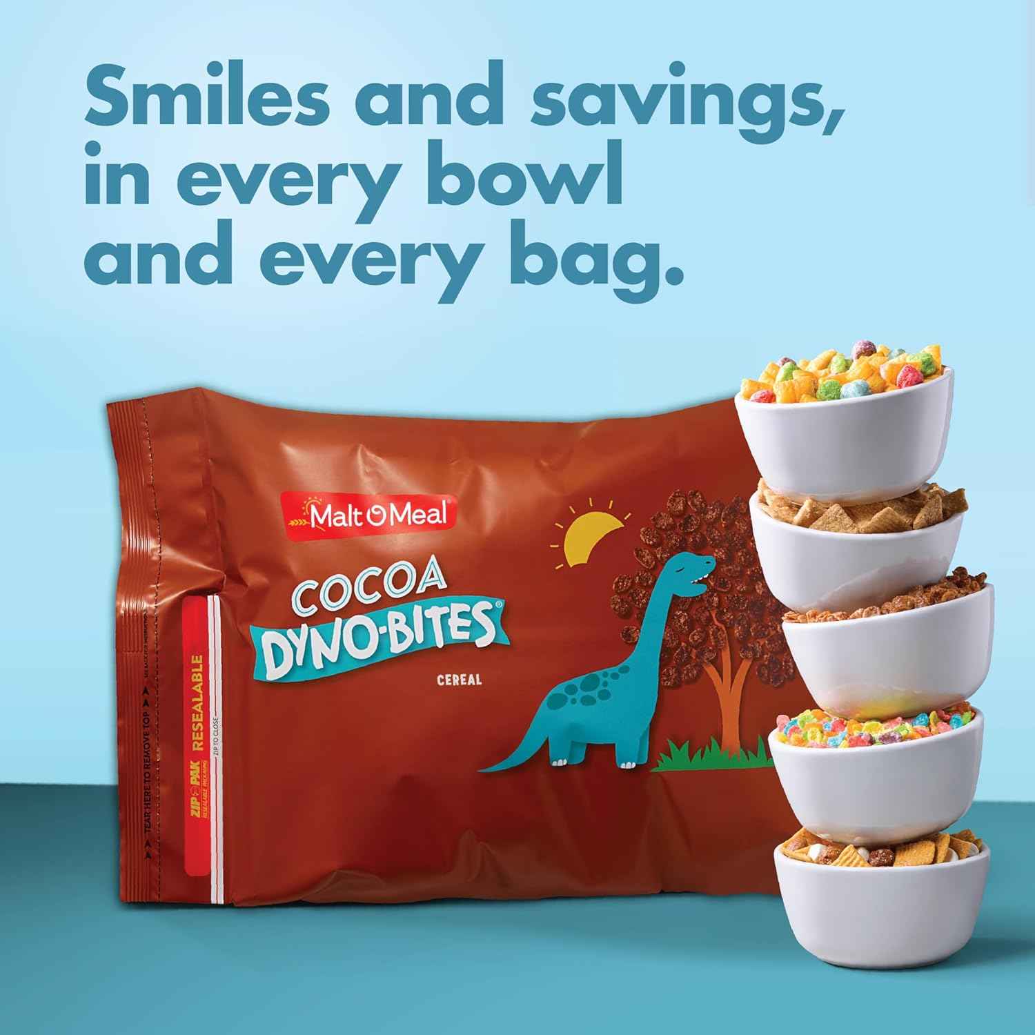 Malt-O-Meal Cocoa Dyno Bites® Gluten Free Cereal – Mindful Pantry Snack for Cozy Self Care Nights, 32 oz
