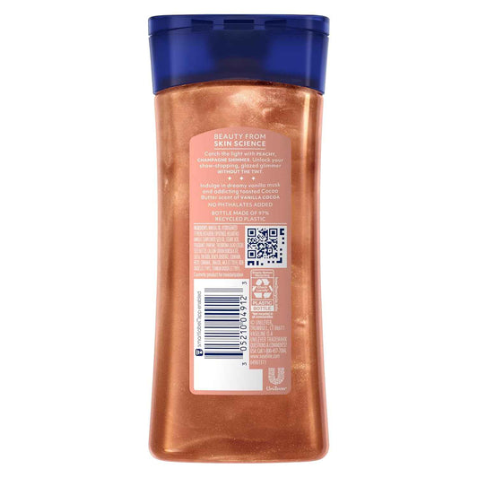 Vaseline Glazed and Glisten Vanilla Cocoa Body Gel Oil – Long-Lasting Warm Fragrance for Meditation and Self-Care Evenings