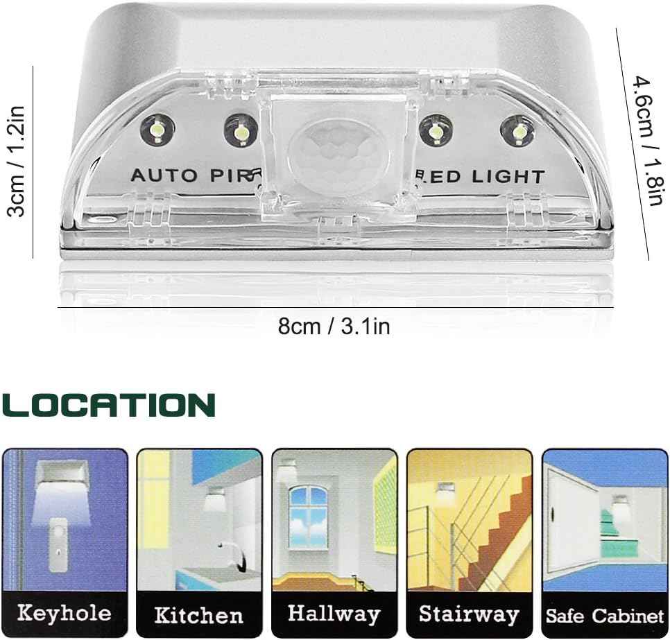 SENHAI 2 Pack Keyhole Light – Sleek Square Accent Light for Bedroom and Entryway Decor