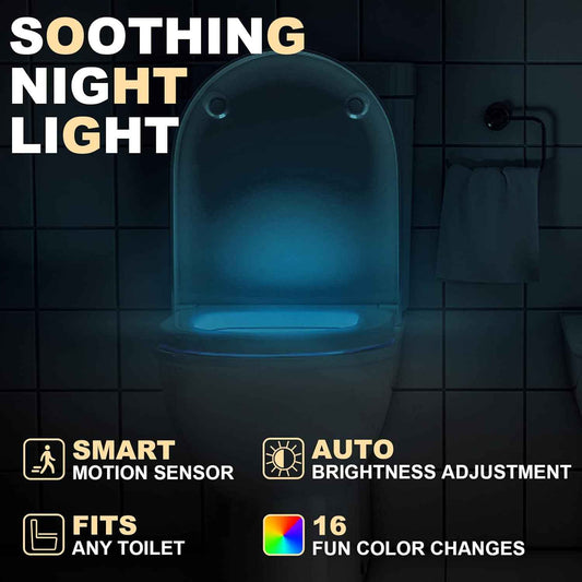 FunCare Toilet Night Light – Flameless Motion Activated Bathroom Light, No Flame No Heat Auto Shutoff