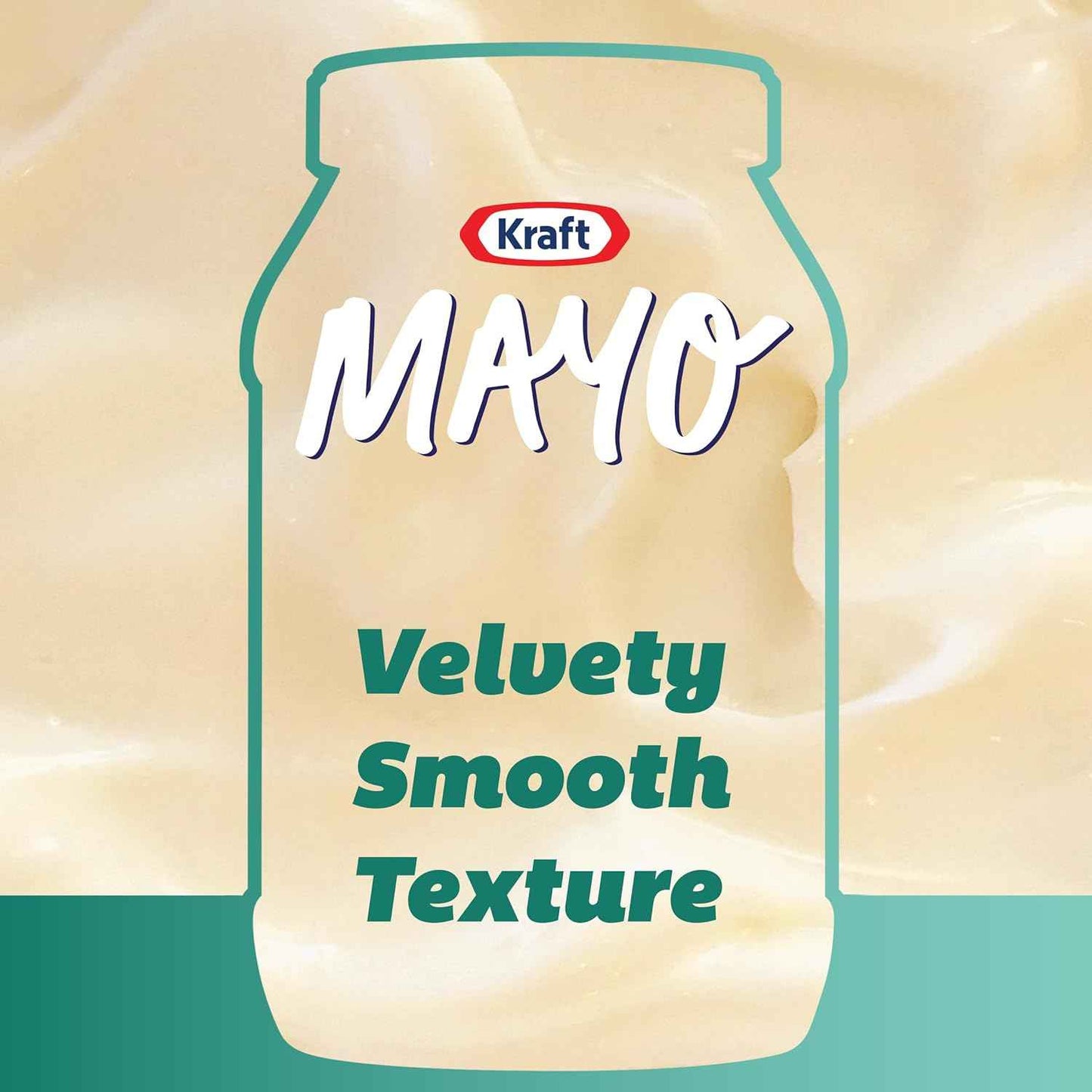 Kraft Real Mayo Creamy & Smooth Mayonnaise for Picnic Tables and Portable Sandwich Spreads, 30 fl oz Jar