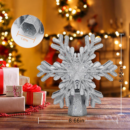 LightOfTree 3D Snowflake Topper – Flameless, Smokeless Christmas Decor Safe Around Kids, Pets & Curtains