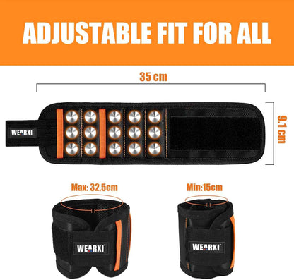 WEARXI Magnetic Wristband Tool – Outdoor Deck Repair and Fencing Accessory, Holds Screws and Nails on the Jobsite
