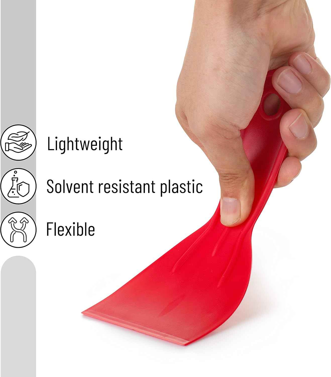 Bates 6 Pack Plastic Putty Knife Set - Contractor Job Site Tools, Efficient Multi-Size Scraper Kit