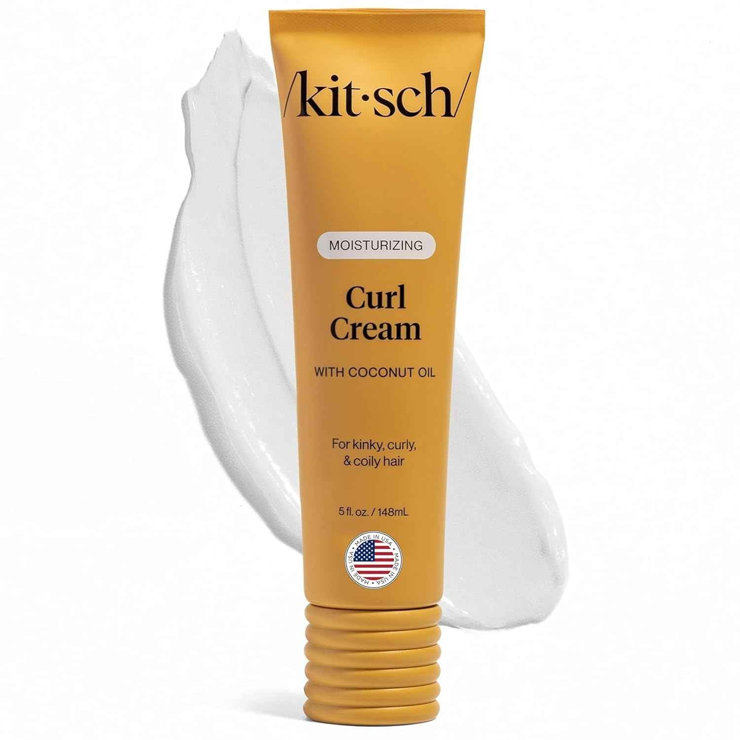 Kitsch Curl Defining Cream – Birthday Gift for Women with Curly Hair, Frizz Control & Shine Styling