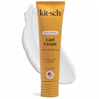 Kitsch Curl Defining Cream – Birthday Gift for Women with Curly Hair, Frizz Control & Shine Styling