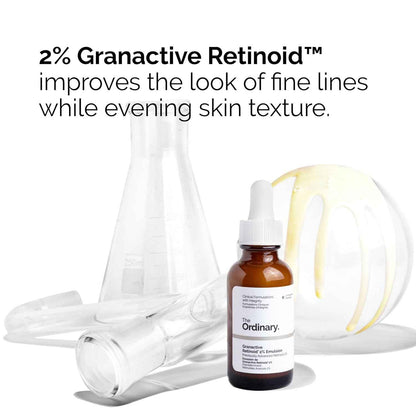The Ordinary Granactive Retinoid 2% Emulsion – Nightly Anti-Aging Serum for a Mindful Evening Skincare Ritual, 1 Fl Oz