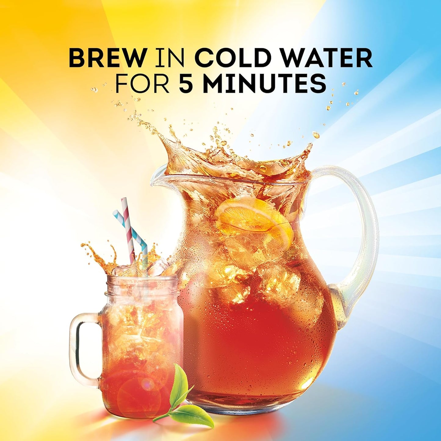 Lipton Cold Brew Iced Tea Bags for Health-Conscious Hydration Routines, Zero Calorie Family Size Cold Brew for Daily Wellness