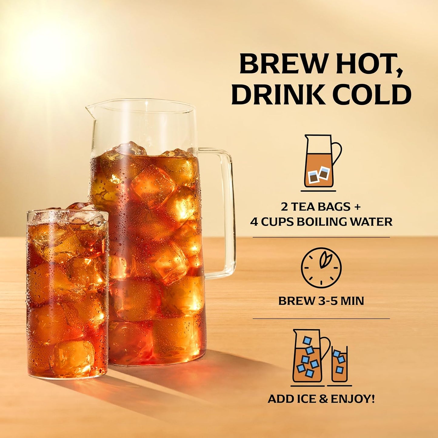 Lipton Unsweetened Iced Tea Bags – Zero Calorie Wellness Drink for Mindful Home Brewing, 24 Family Size Quart Bags