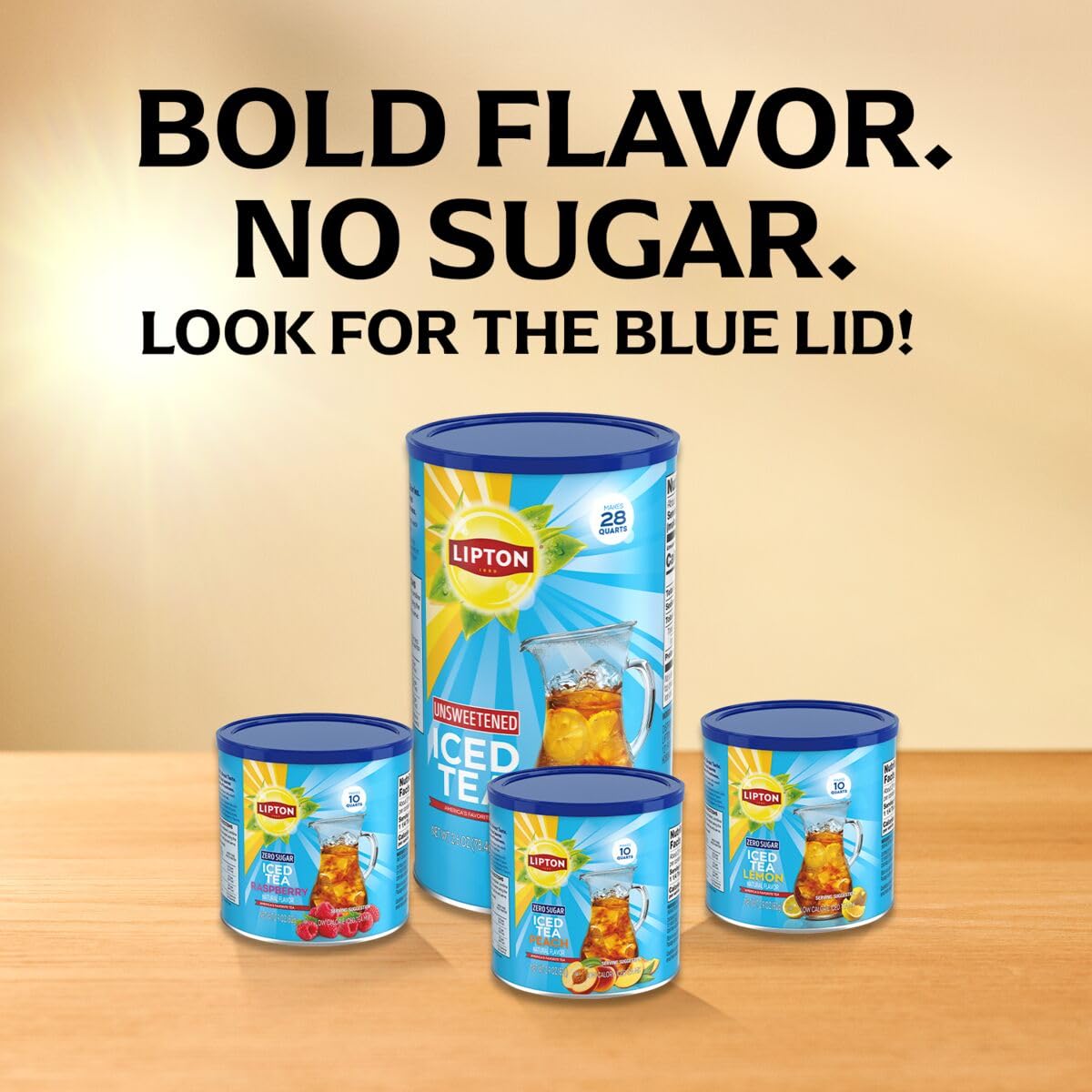 Lipton Zero Sugar Peach Iced Tea Mix – Low-Calorie Hydration for Mindful Home Wellness Routines