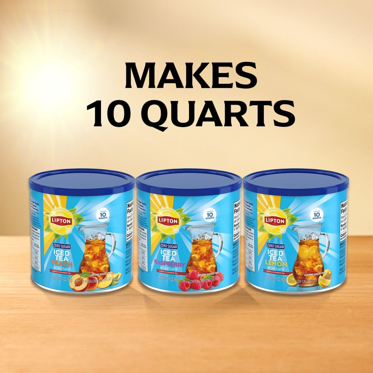 Lipton Zero Sugar Peach Iced Tea Mix – Low-Calorie Hydration for Mindful Home Wellness Routines