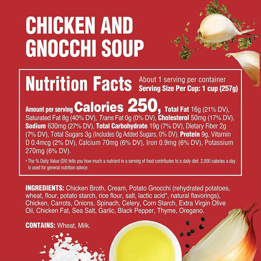 Rao's Made for Home Chicken Gnocchi Soup 16oz – 5-Minute Desk Lunch That Keeps You Focused on Work