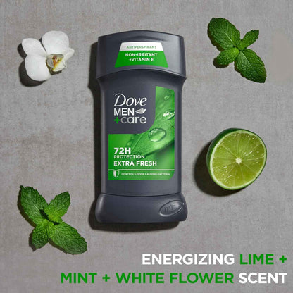 Dove Men+Care Extra Fresh Men's Antiperspirant Stick – Post-Workout Wellness Ritual, 72-Hour Odor & Sweat Protection