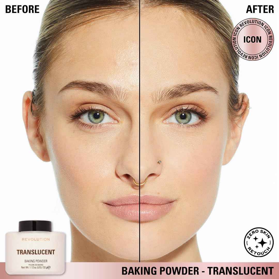 Revolution Loose Baking Powder – Thoughtful Birthday Gift for Her, Translucent Setting Powder for Daily Makeup