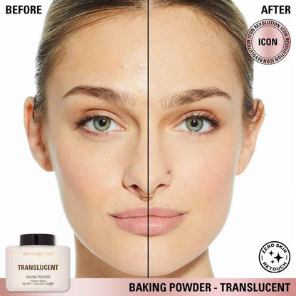 Revolution Loose Baking Powder – Thoughtful Birthday Gift for Her, Translucent Setting Powder for Daily Makeup