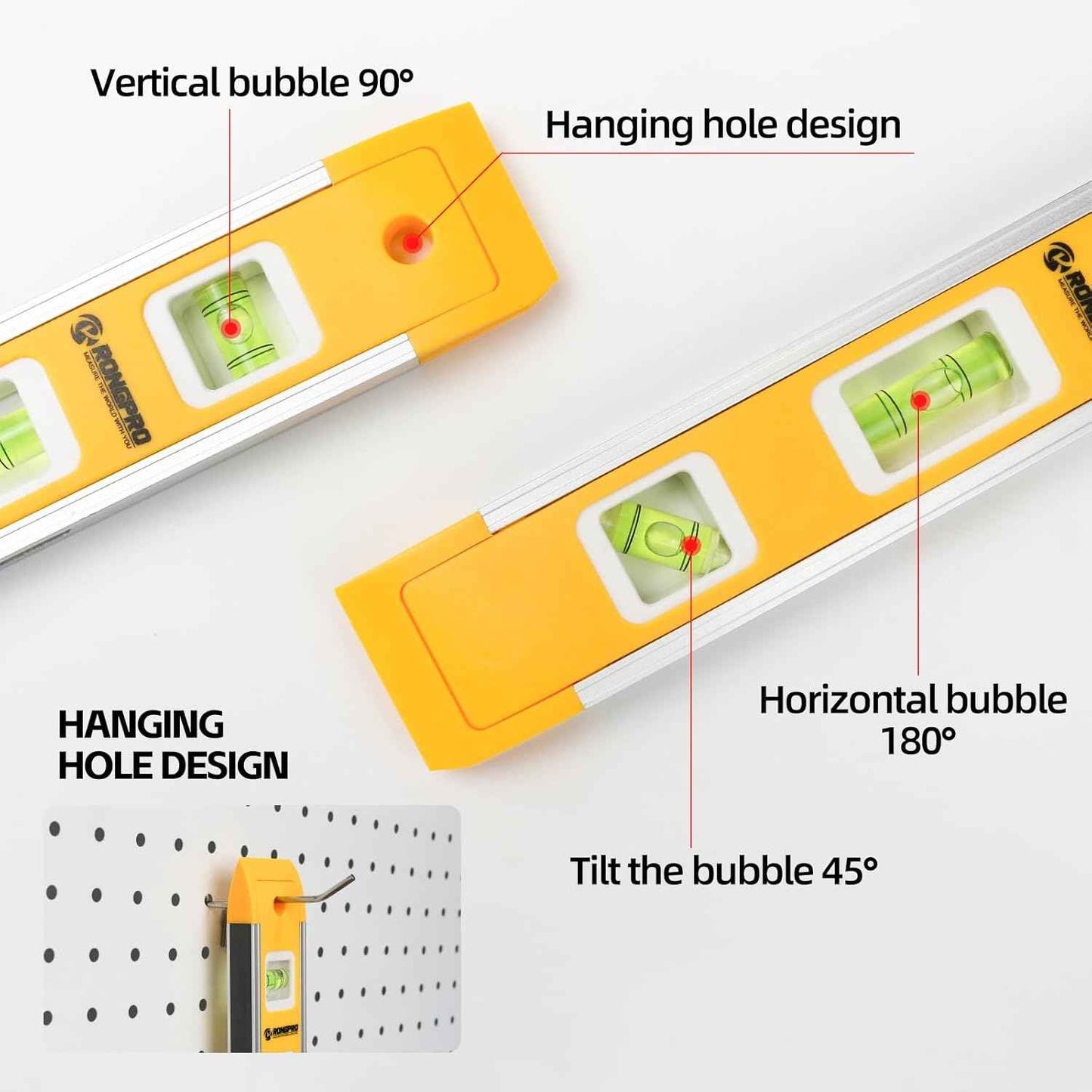 WORKPRO 9 Inch Magnetic Torpedo Level – Align Outdoor Fence Posts, Deck Rails, and Patio Ledger Boards on the Jobsite